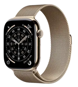 APPLE Watch 11 GPS + Cellular 46mm Zlatý titan se zlatým milánským tahem- M/L
