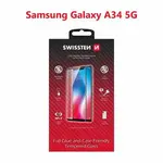 Tvrzené sklo Swissten Full Glue, Color Frame, Case Friendly pro Samsung Galaxy A34 5G, černá