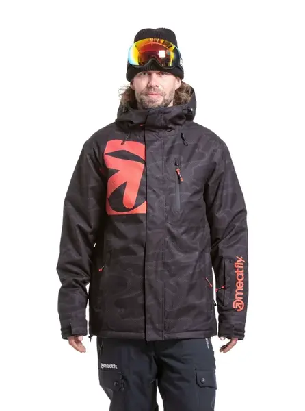 Meatfly pánská SNB & SKI bunda Shader Morph Black | Černá | Velikost M