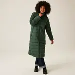 Dámský dlouhý prošívaný kabát regatta elender tmavě zelená 46