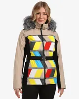 Dámská vyhřívaná lyžařská bunda kilpi clair-w béžová 40