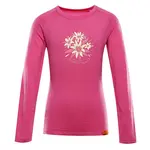 Dětské merino triko alpine pro mereno růžová 152-158