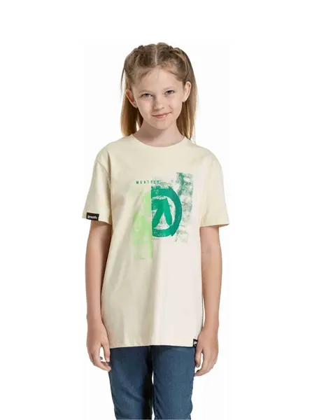 Meatfly dětské tričko Artee Sand | Písková | Velikost 158 | 100% bavlna