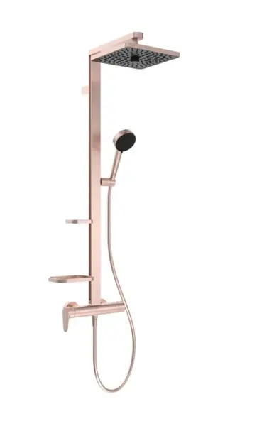 Ideal Standard Ceraflow ALU+ - Sprchový set s batériou, 26x26 cm, 2 prúdy, rosé BE204RO