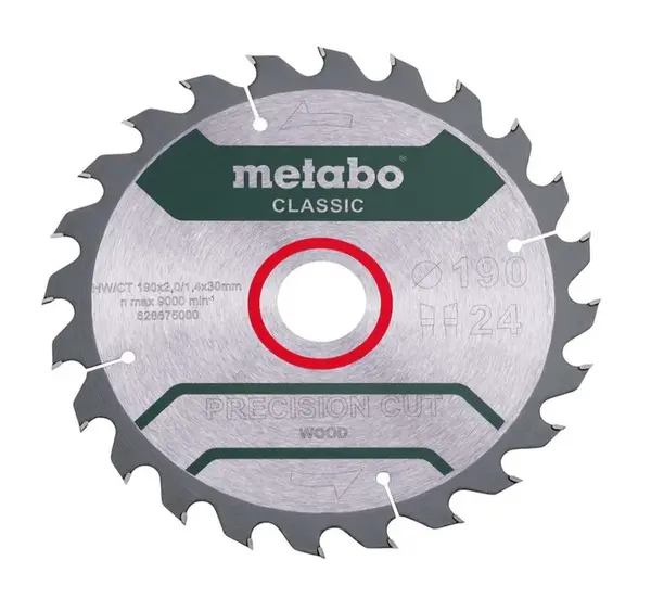 Metabo - Pílový kotúč na drevo 190x30 mm, 24 zubov 628675000