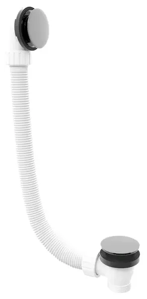 Polysan - Vaňová odtoková a prepadová súprava, dĺžka 120 cm, ClickClack, chróm 71858