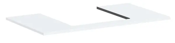 Hansgrohe Xilesa E - Doska pod umývadlo, 98x55 cm, výrez uprostred, matná biela 54270700