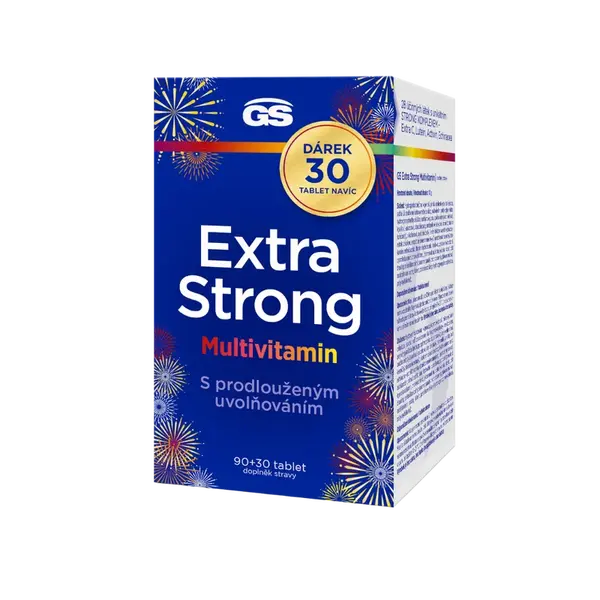 GS Extra Strong Multivitamin, 90+30 tablet NAVÍC, dárkové balení 2025