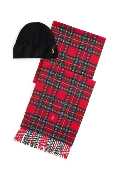 Vlněná čepice a šála Polo Ralph Lauren