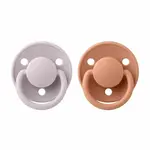 BIBS De Lux cumlíky zo silikónu 2ks - one size - Pink Plum / Peach