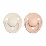 BIBS De Lux cumlíky z prírodného kaučuku 2ks - veľkosť 1 - Ivory / Blush