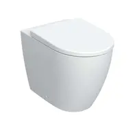 Geberit iCon - Stojící WC se sedátkem SoftClose, vodorovný odpad, Rimfree, bílá 502.383.JT.1