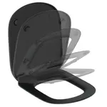 Ideal Standard Tesi - WC sedátko softclose, černá T3529V3