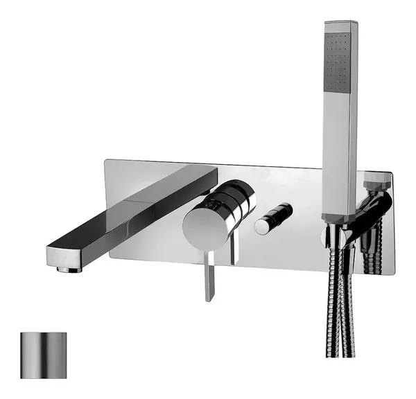 Paffoni Rock - Vanová baterie pod omítku s příslušenstvím a tělesem, nerez RO001ST