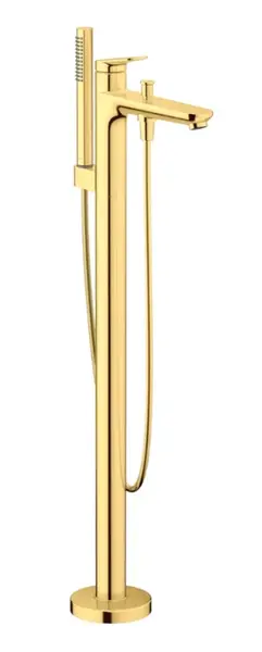 Duravit Wave - Vanová baterie do podlahy, zlatá WA5250000034