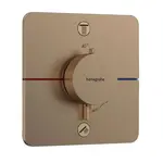 Hansgrohe ShowerSelect Comfort - Termostatická baterie pod omítku, pro 2 spotřebiče, kartáčovaný bronz 15583140