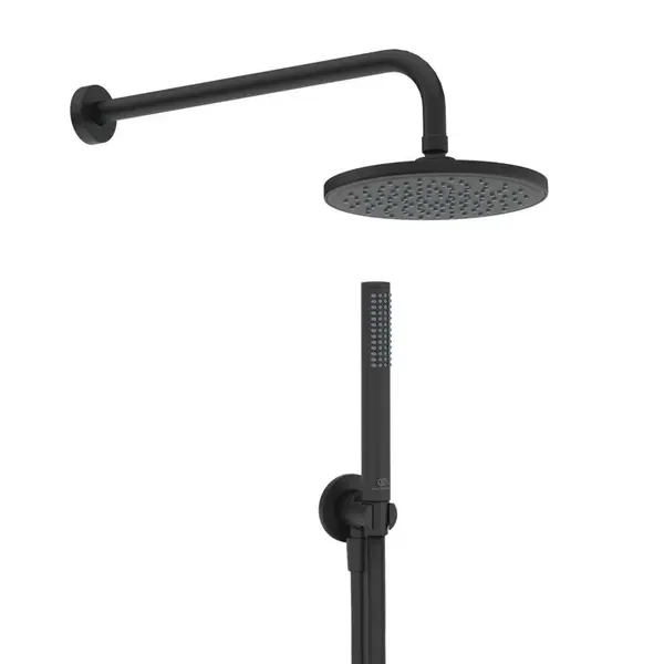 Ideal Standard Idealrain - Sprchový set bez baterie, průměr 20 cm, matná černá BD389XG