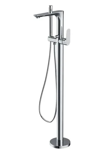 Cersanit Crea - Vanová baterie do podlahy, s tělesem, chrom S951-306