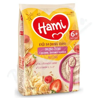 Hami Ml.kaše na dob.ráno oves žito mal.jah.210g 6M