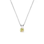 Náhrdelník v bílém zlatě se žlutým briliantem KLENOTA