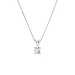 Drobný diamantový přívěsek z bílého zlata KLENOTA