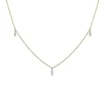 Náhrdelník ze žlutého zlata s diamanty marquise KLENOTA