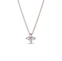 Diamantový náhrdelník z ružového 14kt zlata KLENOTA