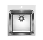 Blanco Supra 400 - Drez, 44x50 cm, kefovaná nerezová 526352