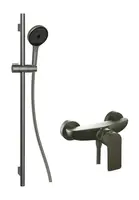kielle Vega - Sprchový set s baterií, tyčí, hadicí a sprchovou hlavicí, gun metal 20618SP13