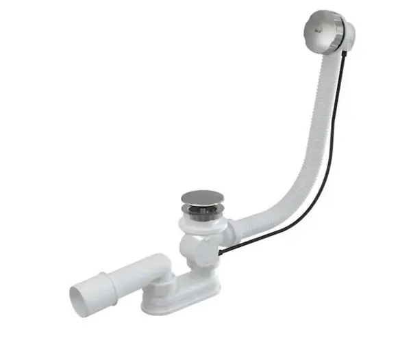 Alcadrain Odtokové súpravy - Vaňová odtoková a prepadová súprava s napúšťaním, dĺžka 800 mm,, kov A55KM-80