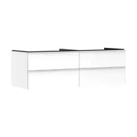 Hansgrohe Xelu Q - Umyvadlová skříňka, 50x156x55 cm, 4 zásuvky, lesklá bílá/matná bílá 54090700