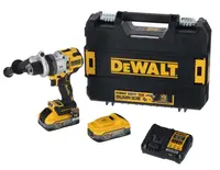 DeWALT Náradie - 18V AKU vŕtačka s príklepom, 2x aku 5,0 Ah XR POWERSTACK, nabíjačka DCD1007H2T
