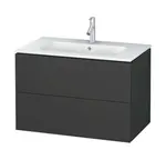 Duravit L-Cube - Umyvadlová skříňka 55x82x48 cm, 2 zásuvky, grafit mat LC624104949