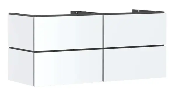Hansgrohe Xilesa E - Umyvadlová skříňka, 62x138x55 cm, 4 zásuvky, matná bílá 54305700