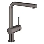 Grohe Minta - Drezová batéria s vyťahovacou spŕškou, Hard Graphite 30274A00