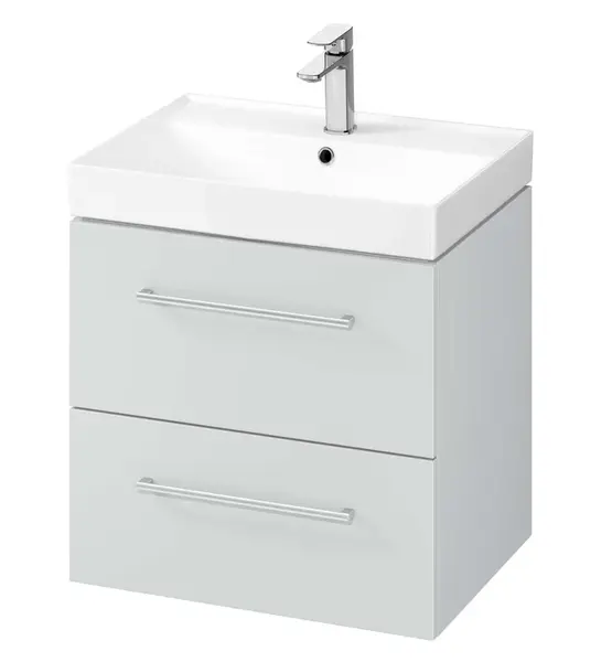 kielle Arkas I - Skrinka vrátane umývadla, 60x57x44 cm, 2 zásuvky, sivá 50011S62