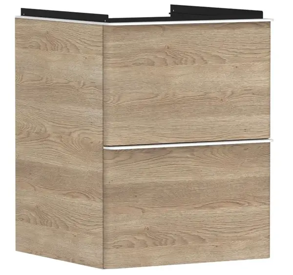 Hansgrohe Xelu Q - Umývadlová skrinka, 63x48x50 cm, 2 zásuvky, prírodný dub/matná biela 54021700