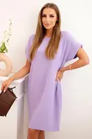 Kesi Włoski Šaty s kapsami světle fialová