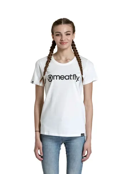 Meatfly dámské tričko Ladies MF Logo White | Velikost XL