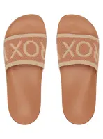 Roxy dámské pantofle Slippy Knit Wheat/Turkish Coffee | Hnědá | Velikost 10 US