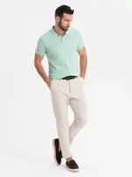 Ombre Cotton pique knit polo shirt - mint