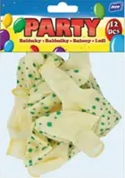 Balónek nafukovací 12ks sáček transparent potisk 30cm