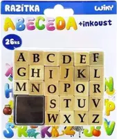 Razítka W003099 abeceda 26ks + inkoust