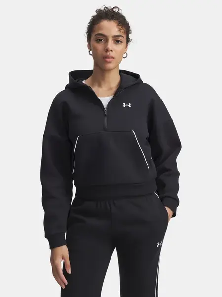 Dámská mikina Under Armour Rival Flc Piped HZ Hoodie-BLK - Dámské