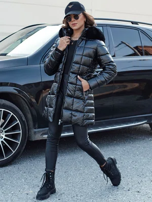 Kurtka damska czarna WINTERZIP z kapturem Dstreet