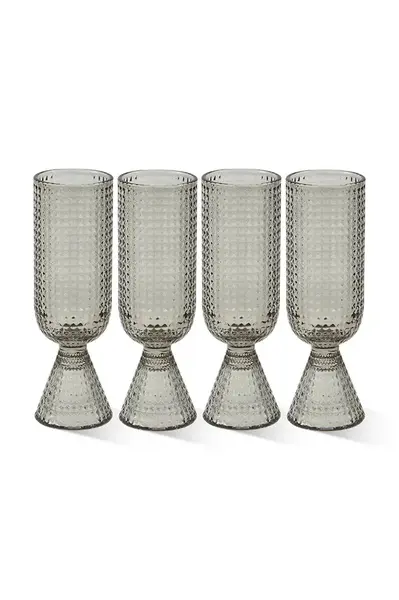 Sada sklenic na víno Pols Potten rooftop 390 ml 4-pack šedá barva