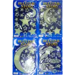 Svítící nalepovací dekorace měsíc a hvězdy - 2 druhy