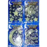 Svítící nalepovací dekorace měsíc a hvězdy - 2 druhy