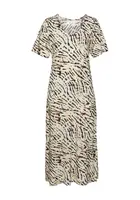 VIVANCE Letné šaty  svetložltá / marhuľová / čierna / biela