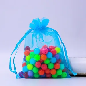 Rectangle Organza Drawstring Bags